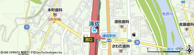 浦佐駅周辺の地図