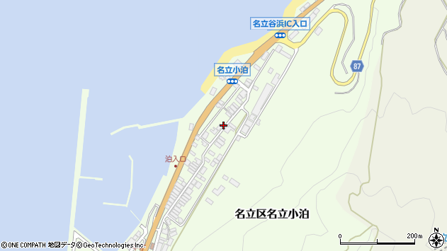 〒949-1601 新潟県上越市名立区名立小泊の地図