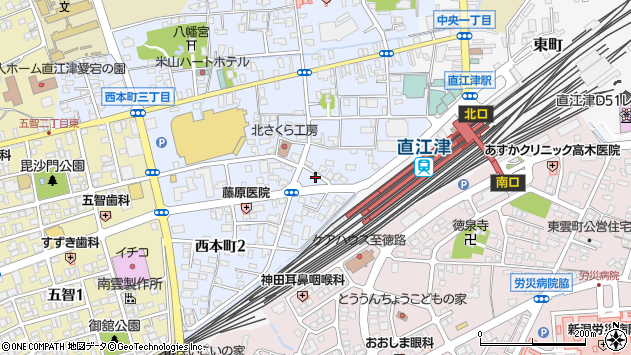 〒942-0004 新潟県上越市西本町の地図