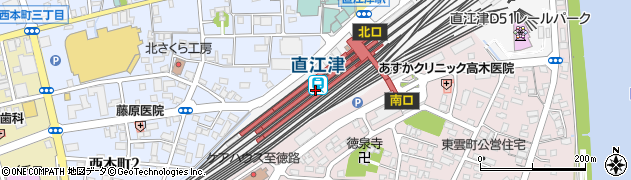 直江津駅周辺の地図