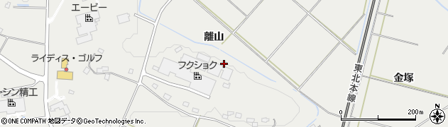 福島県泉崎村（西白河郡）泉崎（離山）周辺の地図