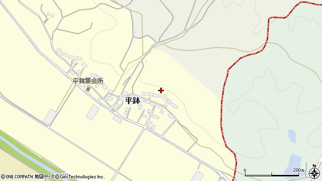 〒969-0254 福島県西白河郡矢吹町平鉢の地図
