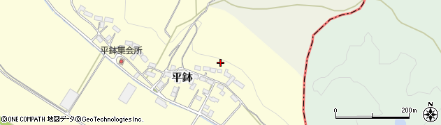 福島県矢吹町（西白河郡）平鉢周辺の地図