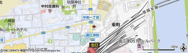 直江津駅前郵便局周辺の地図