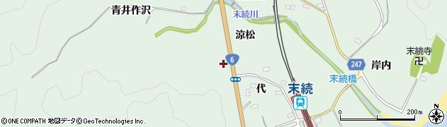福島県いわき市久之浜町末続（青井作沢）周辺の地図