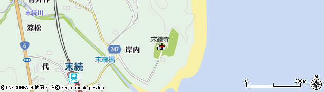 末続寺周辺の地図