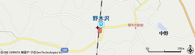 野木沢駅周辺の地図