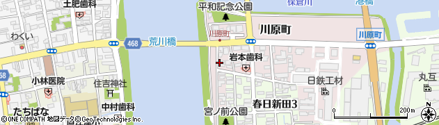 新潟県上越市川原町周辺の地図