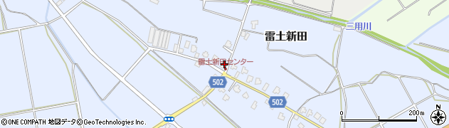 雷土新田開発センター周辺の地図