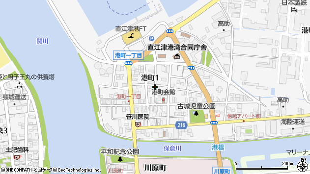 〒942-0011 新潟県上越市港町の地図