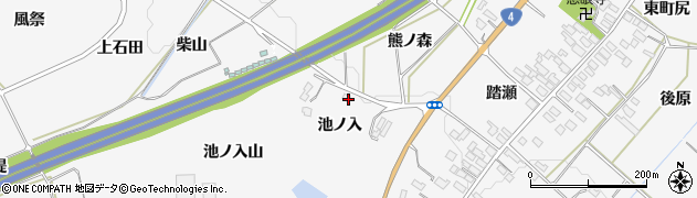 福島県泉崎村（西白河郡）踏瀬（池ノ入）周辺の地図