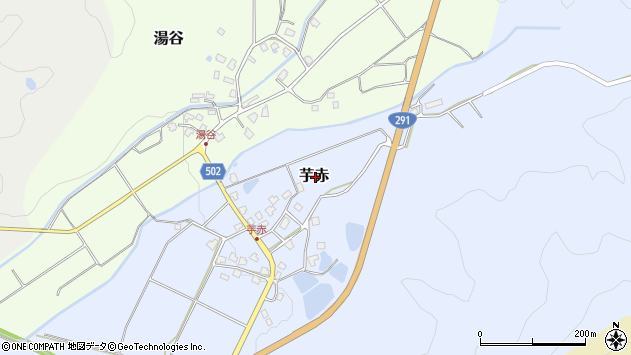 〒949-7222 新潟県南魚沼市芋赤の地図