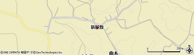 福島県石川町（石川郡）曲木（新屋敷）周辺の地図