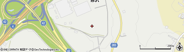 福島県矢吹町（西白河郡）赤沢周辺の地図