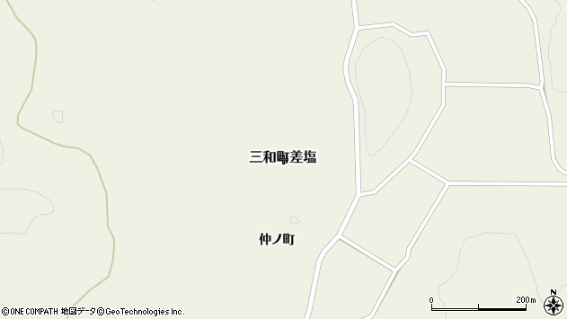 〒970-1377 福島県いわき市三和町差塩の地図