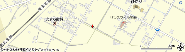 福島県西白河郡矢吹町田町周辺の地図