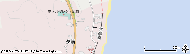福島県広野町（双葉郡）夕筋（堂後内）周辺の地図