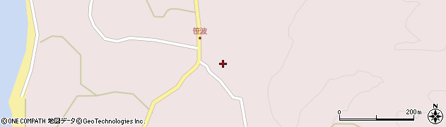 石川県志賀町（羽咋郡）笹波（ヲ）周辺の地図
