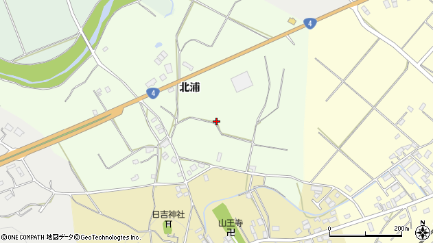〒969-0203 福島県西白河郡矢吹町北浦の地図