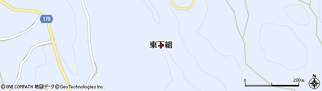 新潟県十日町市東下組周辺の地図