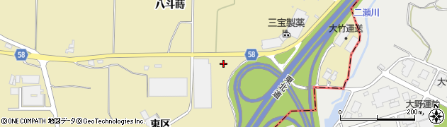 福島県白河市大信下新城堀米周辺の地図