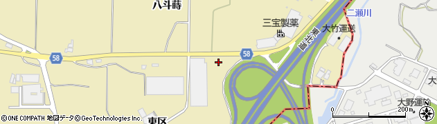 福島県白河市大信下新城（堀米）周辺の地図