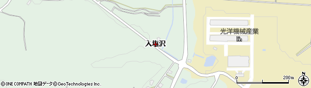 福島県白河市大信中新城（入塩沢）周辺の地図