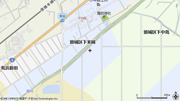 〒942-0153 新潟県上越市頸城区下米岡の地図