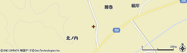 福島県いわき市三和町中三坂北ノ内周辺の地図