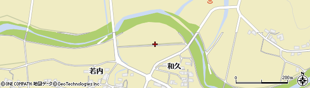 福島県白河市大信下新城桑ノ木田周辺の地図