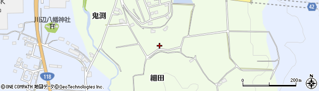 福島県玉川村（石川郡）蒜生（細田）周辺の地図
