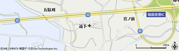 福島県玉川村（石川郡）吉（遠下）周辺の地図