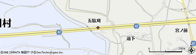 福島県玉川村（石川郡）吉（五駄刈）周辺の地図
