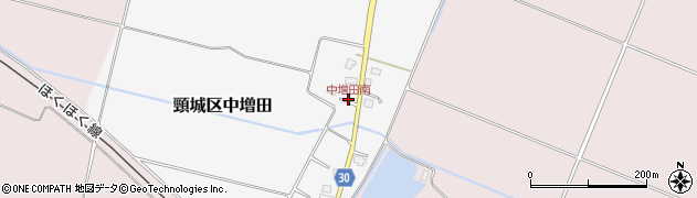 中増田南周辺の地図