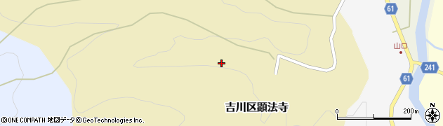 新潟県上越市吉川区顕法寺周辺の地図