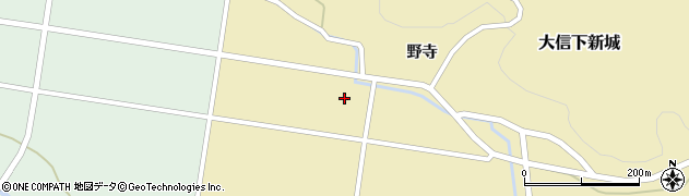 福島県白河市大信下新城（野寺前）周辺の地図