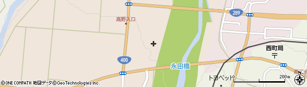 福島県南会津町（南会津郡）永田（風下）周辺の地図