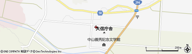 福島県白河市大信町屋沢田周辺の地図