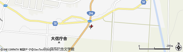 福島県白河市大信町屋（中田）周辺の地図