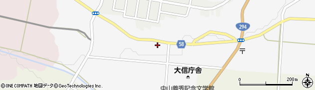 福島県白河市大信町屋（朴田）周辺の地図