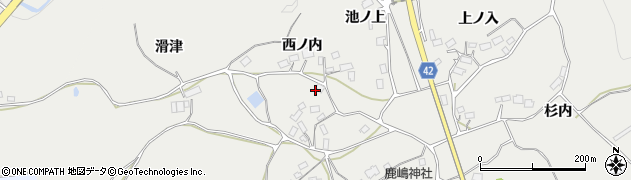 福島県玉川村（石川郡）吉（西ノ内）周辺の地図