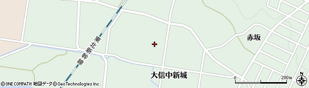 福島県白河市大信中新城（赤坂前）周辺の地図
