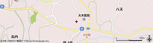 福島県玉川村（石川郡）南須釜（行人塚）周辺の地図