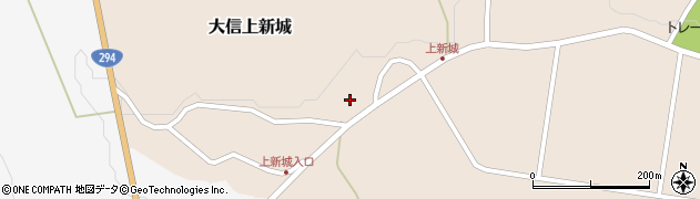 福島県白河市大信上新城（屋敷）周辺の地図