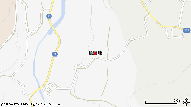 〒949-7423 新潟県魚沼市魚野地の地図