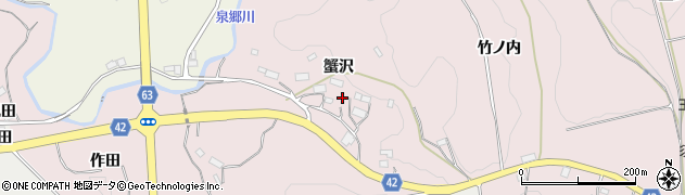 福島県石川郡玉川村南須釜蟹沢59周辺の地図