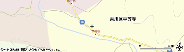 新潟県上越市吉川区平等寺165周辺の地図