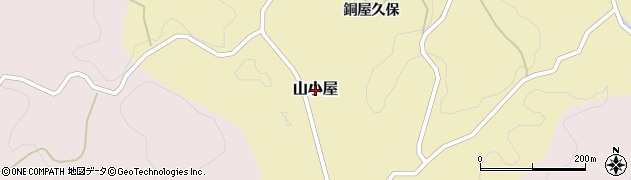福島県玉川村（石川郡）山小屋周辺の地図