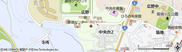 福島県広野町（双葉郡）中央台周辺の地図