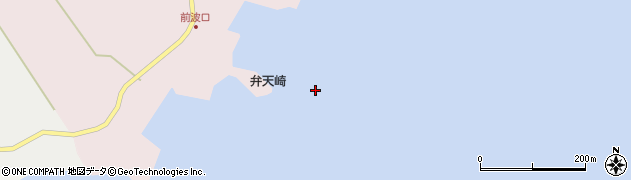 弁天崎周辺の地図